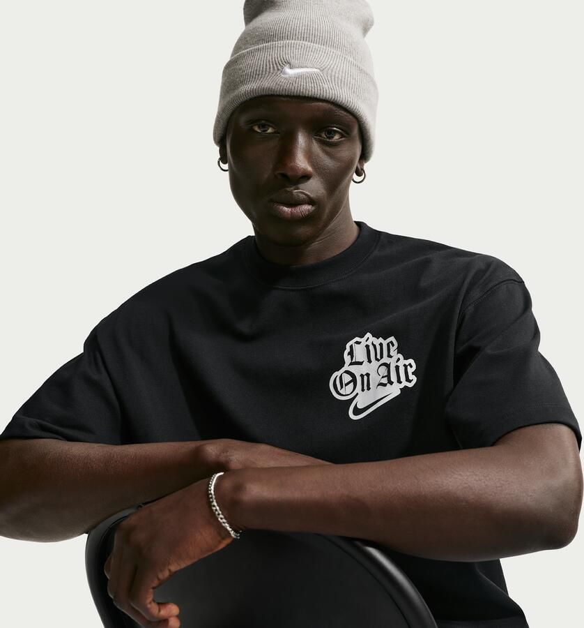 Nike Solo Swoosh T-shirt voor heren Zwart - Foto 3