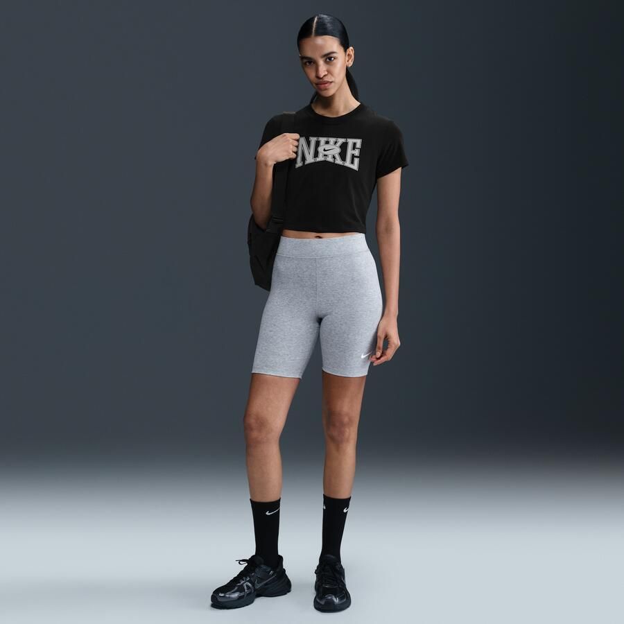 Nike Aansluitend kort T-shirt voor dames Zwart - Foto 3