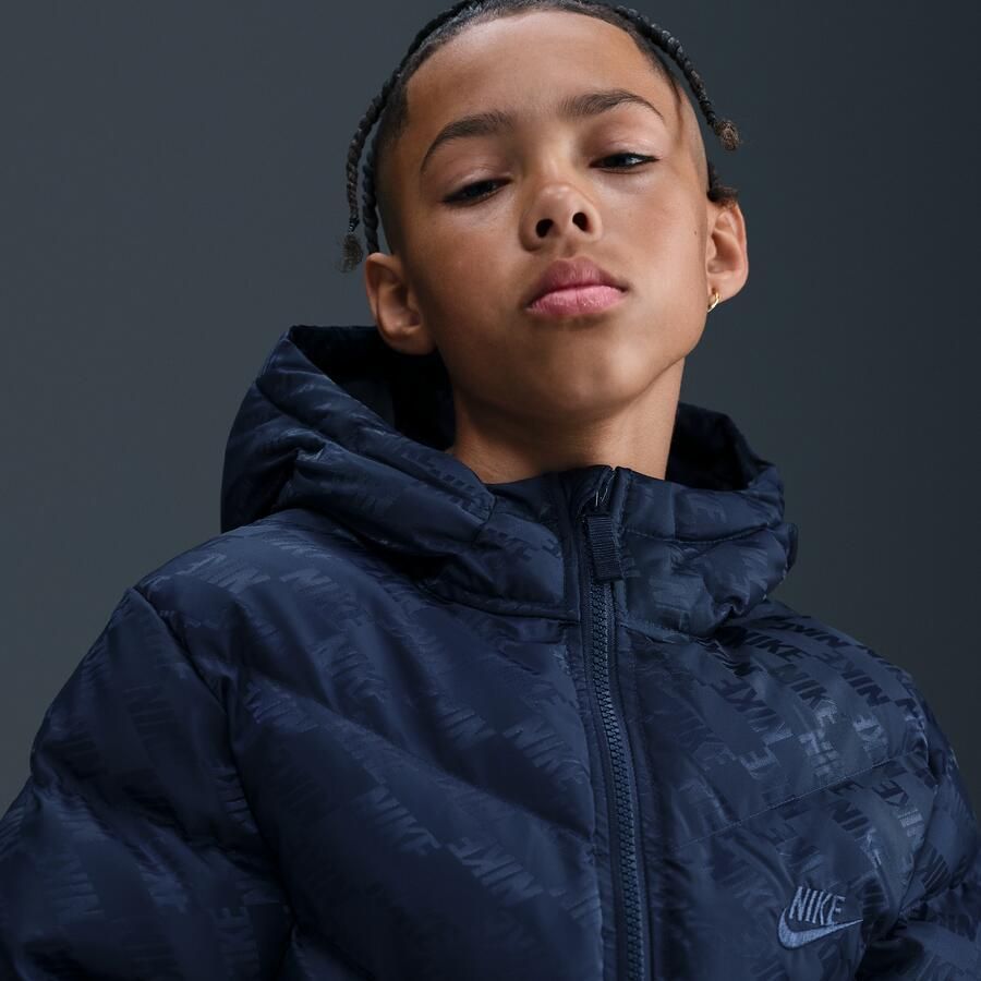 Nike All Day Play gewatteerd Therma-FIT jack met ruime pasvorm voor kids Blauw - Foto 2