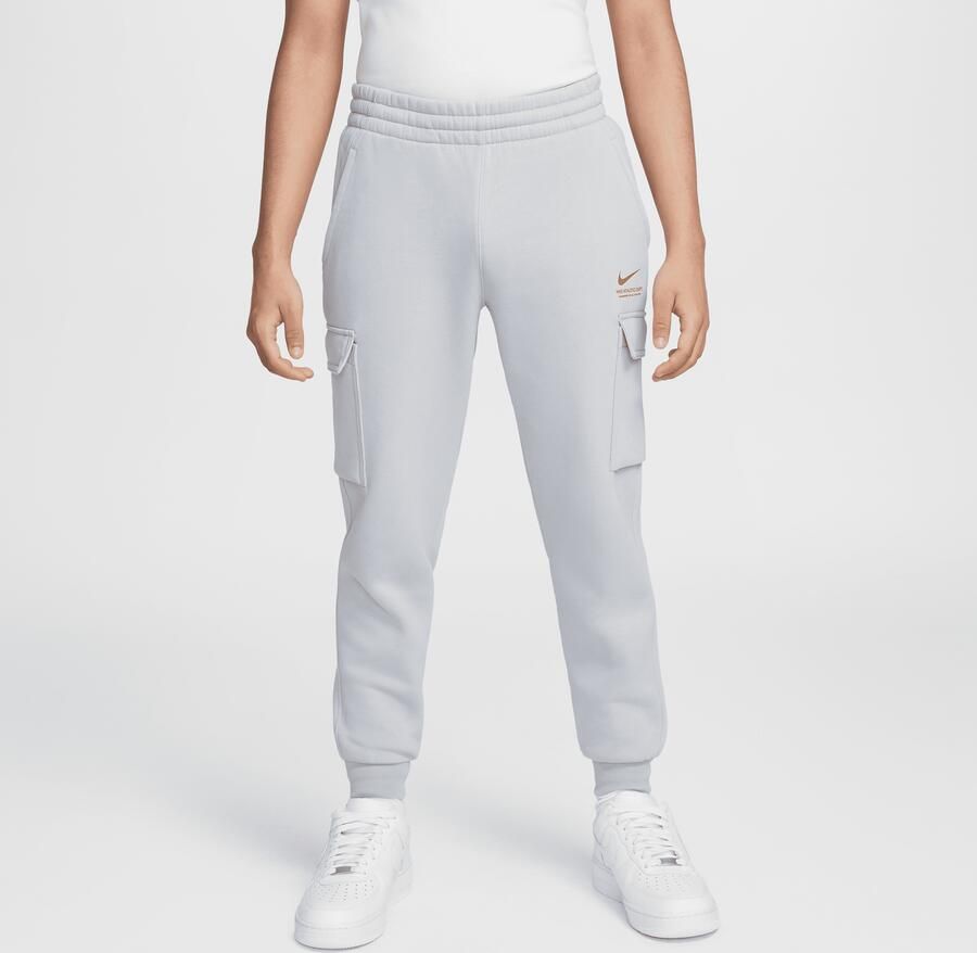 Nike Sportswear cargobroek van fleece voor kids Grijs - Foto 3