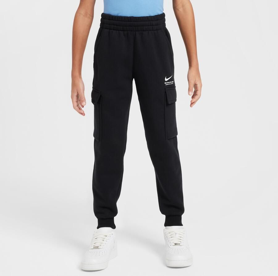 Nike Sportswear cargobroek van fleece voor kids Zwart - Foto 3