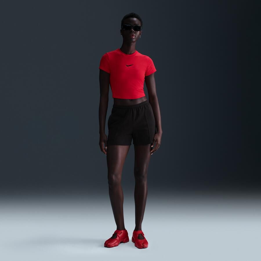 Nike Sportswear Chill Knit aansluitend kort T-shirt voor dames Rood - Foto 2