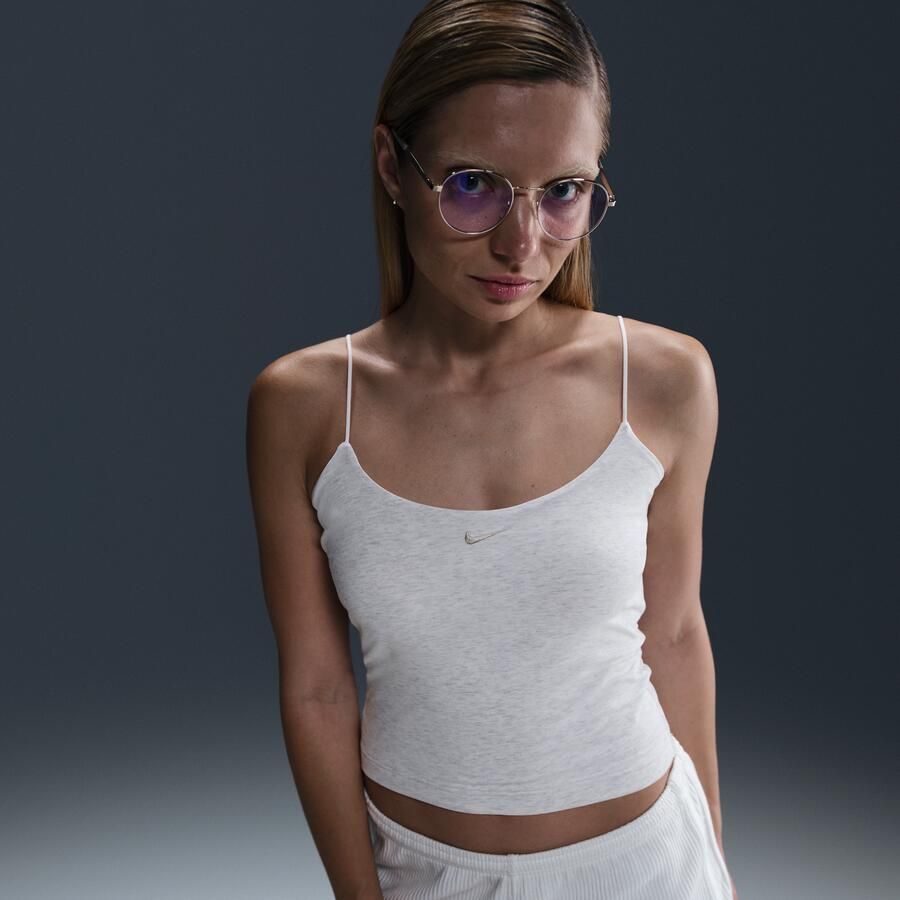 Nike Sportswear Chill Knit aansluitende cami tanktop voor dames Bruin - Foto 4