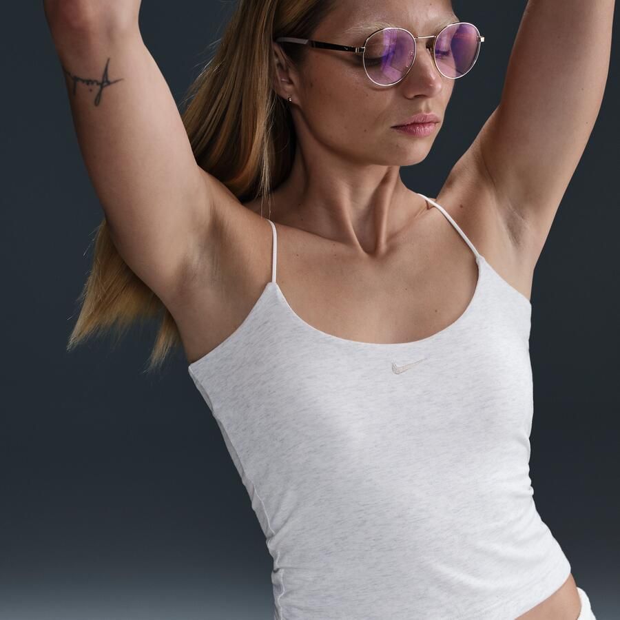 Nike Sportswear Chill Knit aansluitende cami tanktop voor dames Bruin - Foto 2