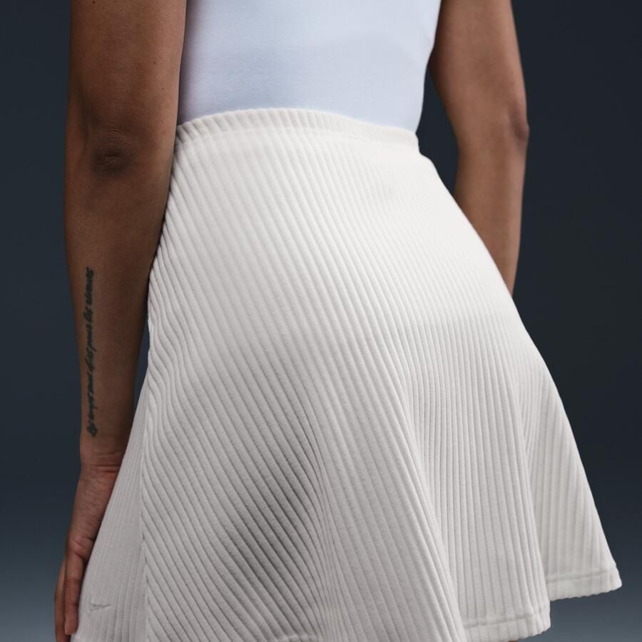 Nike Sportswear Chill Knit geribde minirok Wit - Foto 2