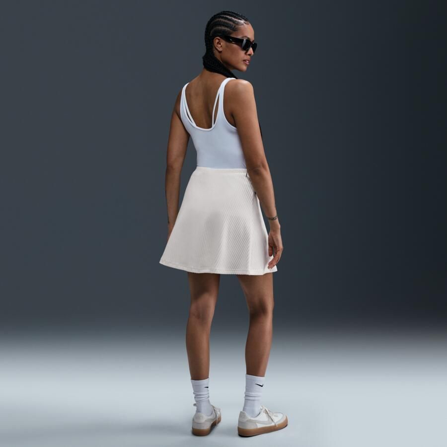 Nike Sportswear Chill Knit geribde minirok Wit - Foto 3