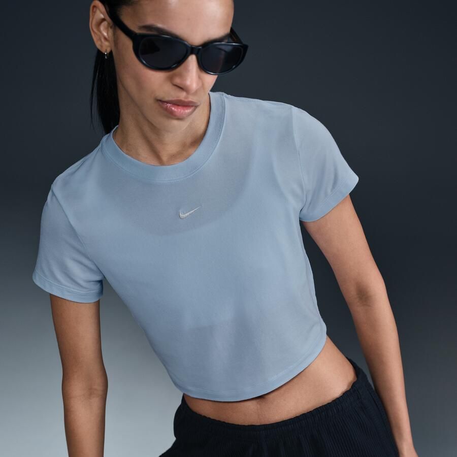 Nike Sportswear Chill Knit kort T-shirt voor dames Blauw - Foto 2