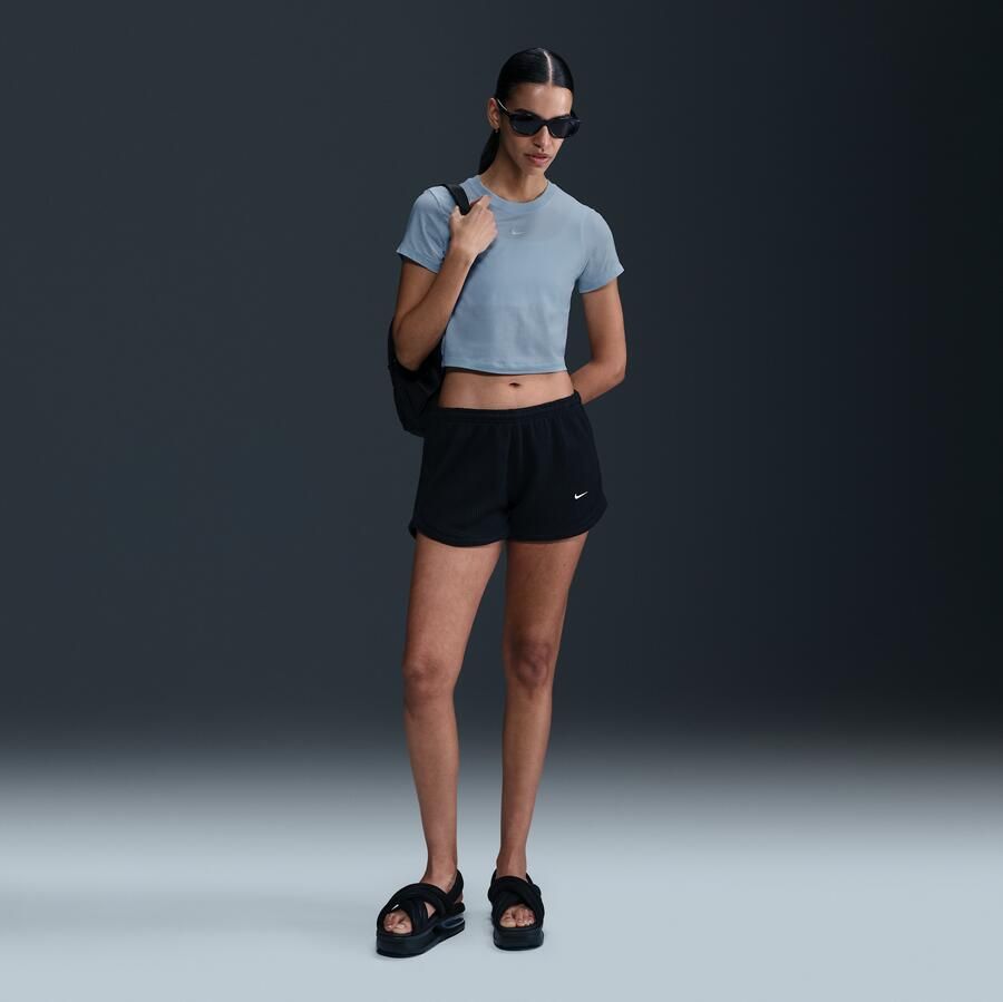 Nike Sportswear Chill Knit kort T-shirt voor dames Blauw - Foto 3