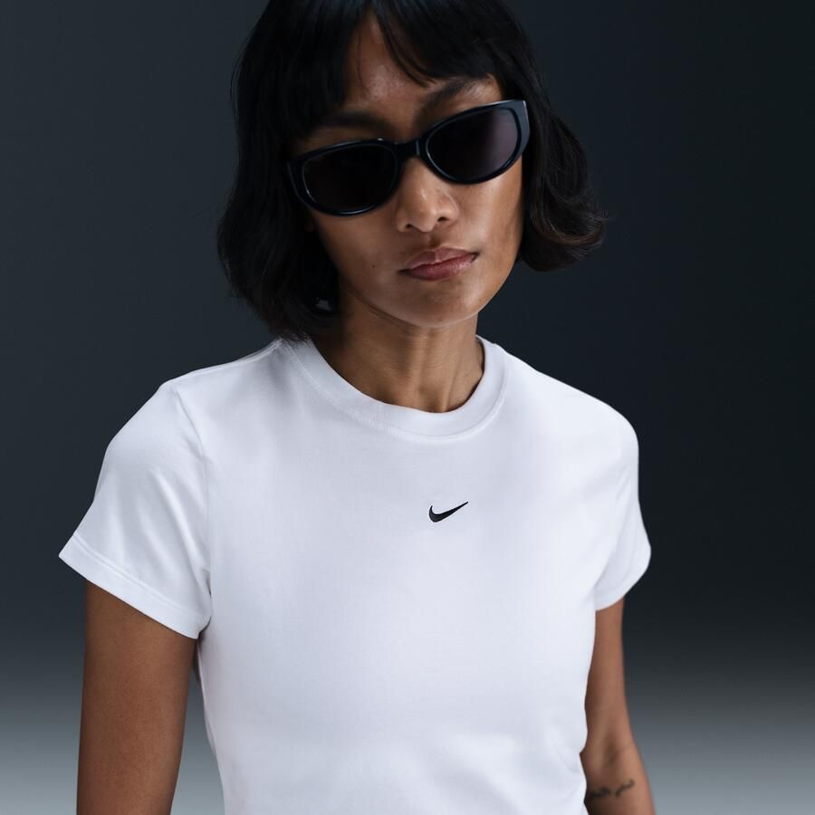 Nike Sportswear Chill Knit kort T-shirt voor dames Wit - Foto 3