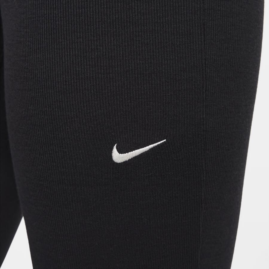Nike Chill Knit strakke legging met wijd uitlopende pijpen en mini-rib voor dames Zwart