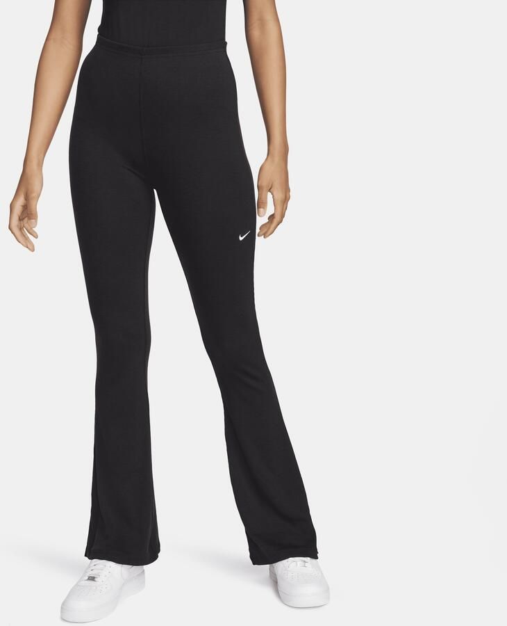 Nike Chill Knit strakke legging met wijd uitlopende pijpen en mini-rib voor dames Zwart - Foto 3