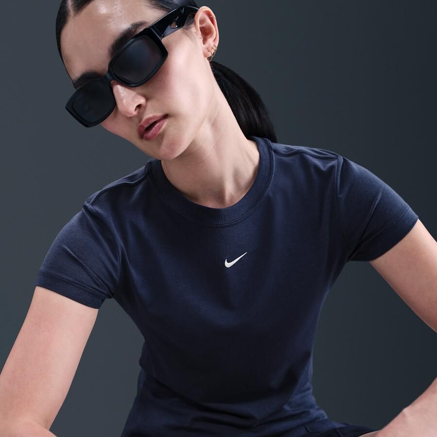 Nike Sportswear Chill Knit T-shirt voor dames Blauw - Foto 2