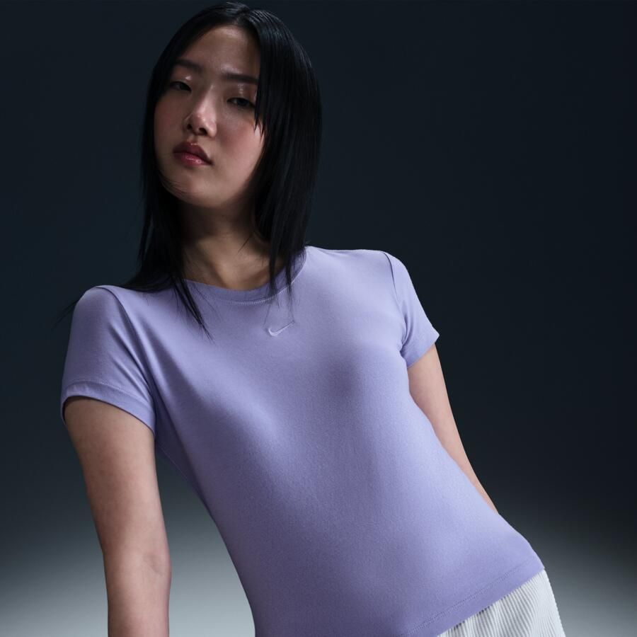 Nike Sportswear Chill Knit T-shirt voor dames Paars - Foto 4