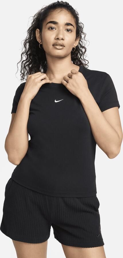 Nike Sportswear Chill Knit T-shirt voor dames Zwart - Foto 3