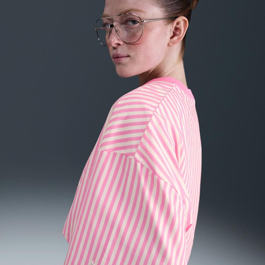 Nike Chill Poplin rechte damestop met strepen Roze