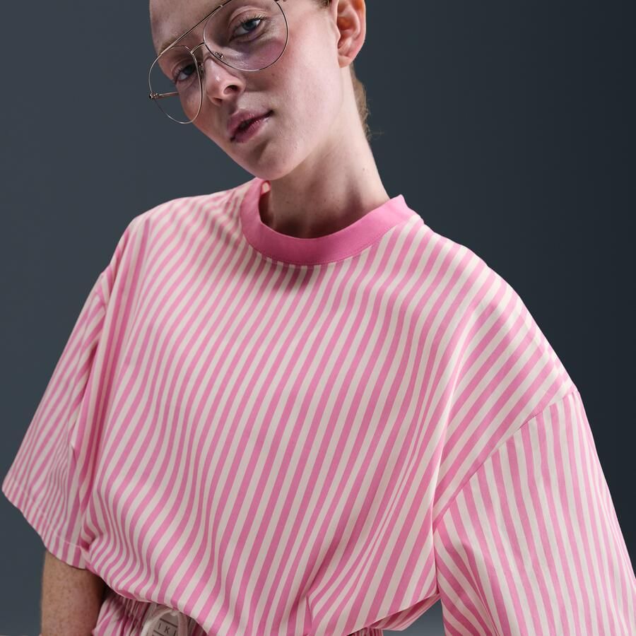 Nike Chill Poplin rechte damestop met strepen Roze - Foto 2