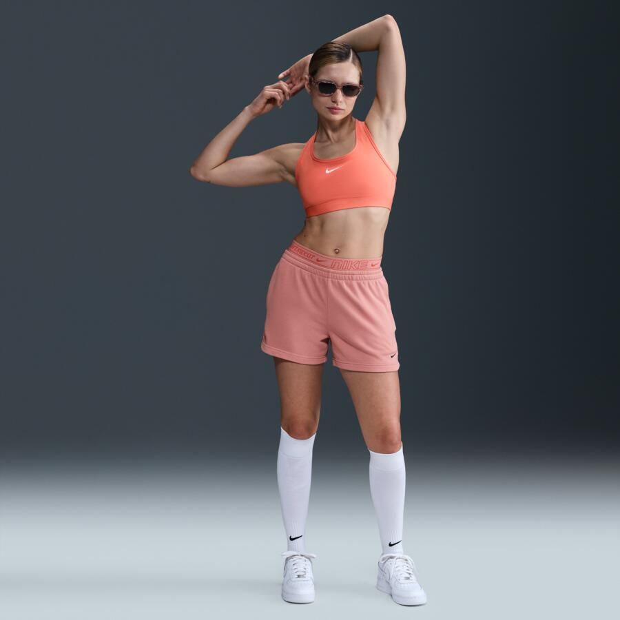 Nike Sportswear Chill Terry damesshorts met halfhoge taille (10 cm) Roze - Foto 4