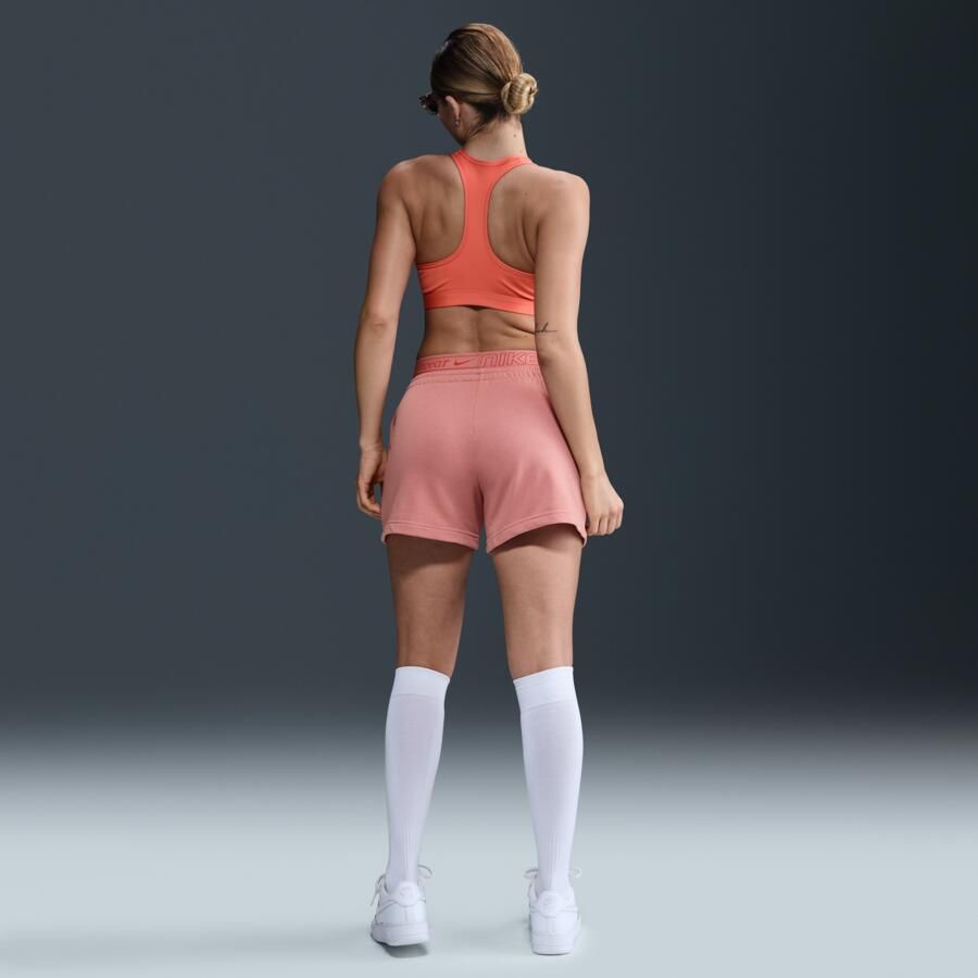 Nike Sportswear Chill Terry damesshorts met halfhoge taille (10 cm) Roze - Foto 3