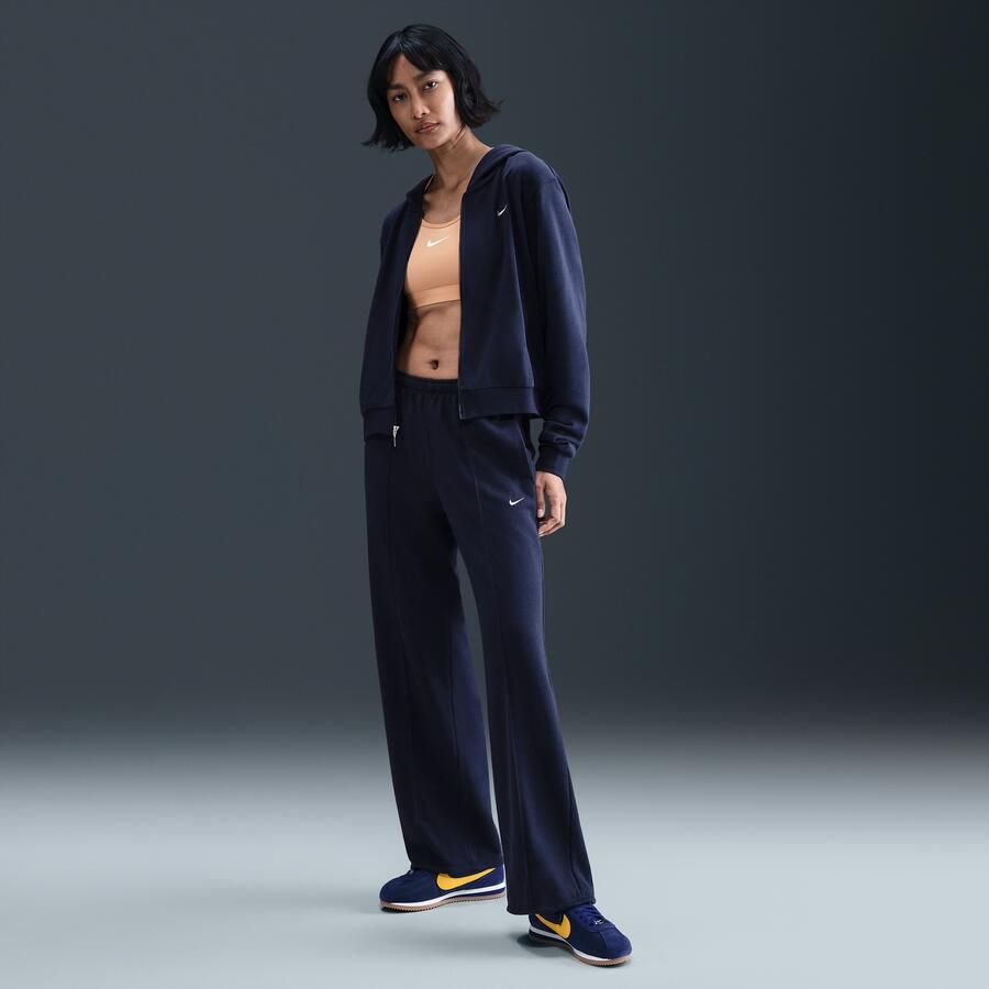 Nike Sportswear Chill Terry joggingbroek van sweatstof met open zoom en halfhoge taille voor dames Blauw - Foto 4