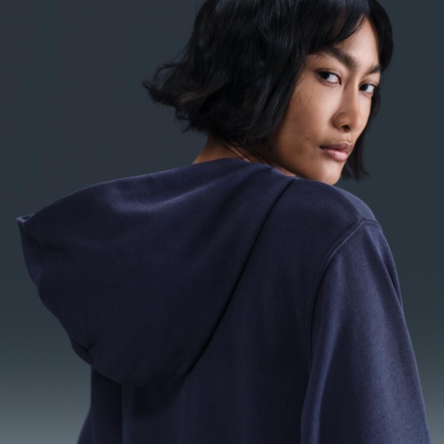 Nike Sportswear Chill Terry ruimvallende hoodie van sweatstof met rits voor dames Blauw