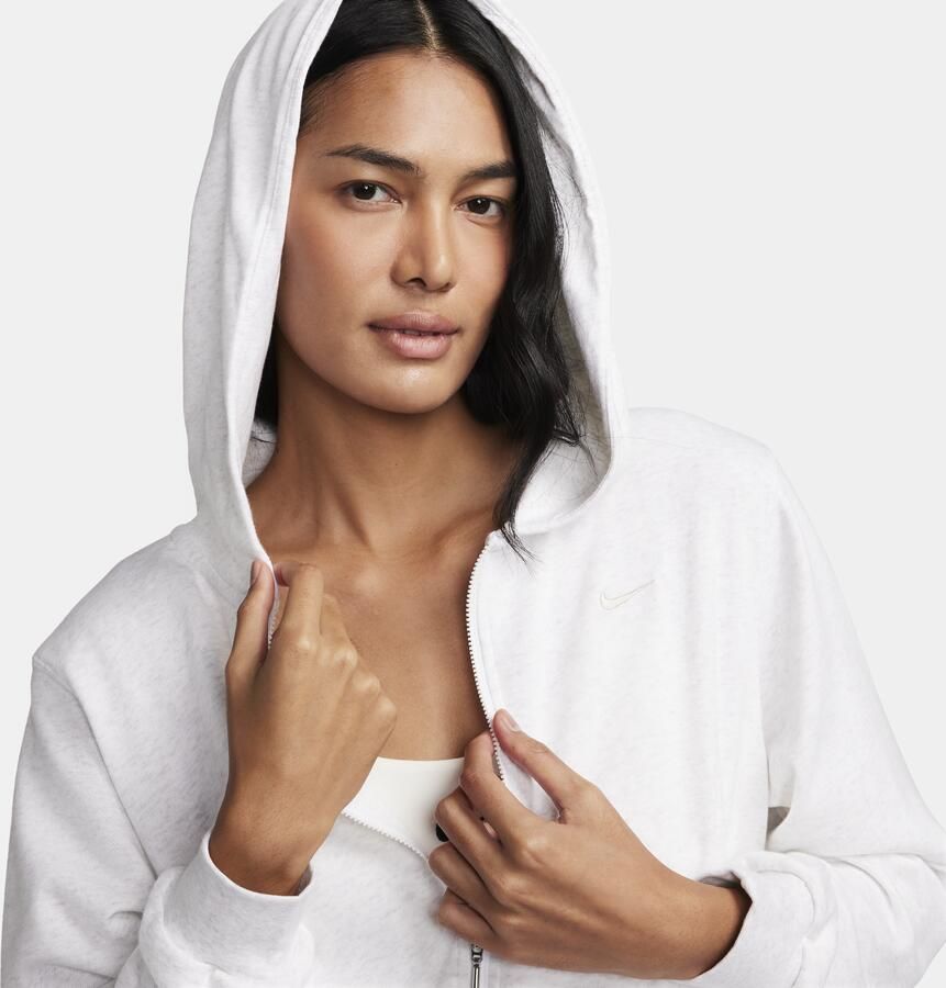 Nike Sportswear Chill Terry ruimvallende hoodie van sweatstof met rits voor dames Bruin - Foto 2