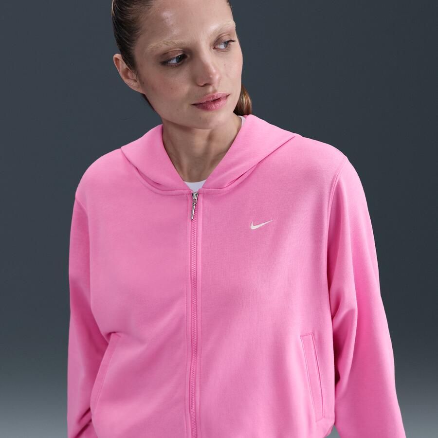 Nike Chill Terry ruimvallende hoodie van sweatstof met rits voor dames Roze - Foto 4