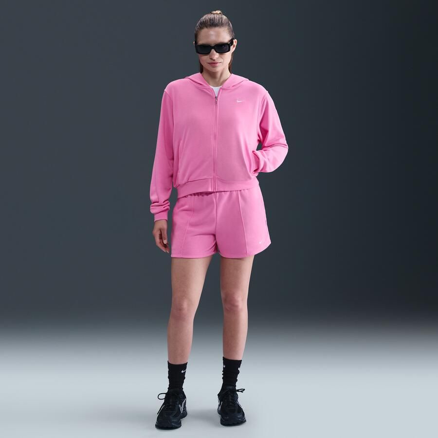 Nike Chill Terry ruimvallende hoodie van sweatstof met rits voor dames Roze - Foto 3