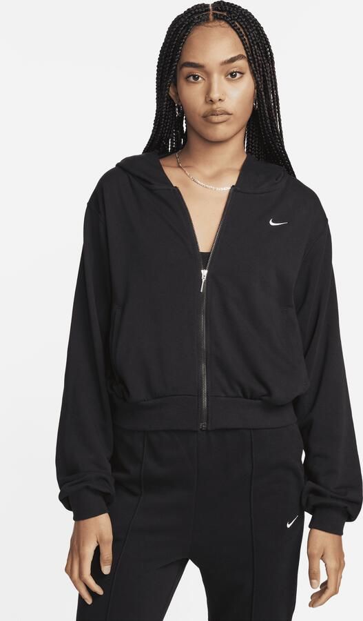 Nike Sportswear Chill Terry ruimvallende hoodie van sweatstof met rits voor dames Zwart - Foto 3