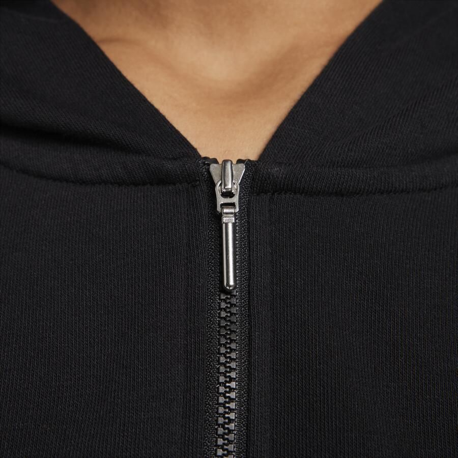 Nike Sportswear Chill Terry ruimvallende hoodie van sweatstof met rits voor dames Zwart