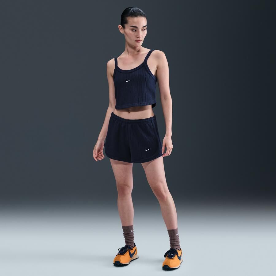 Nike Chill Waffle korte tanktop voor dames Blauw - Foto 3