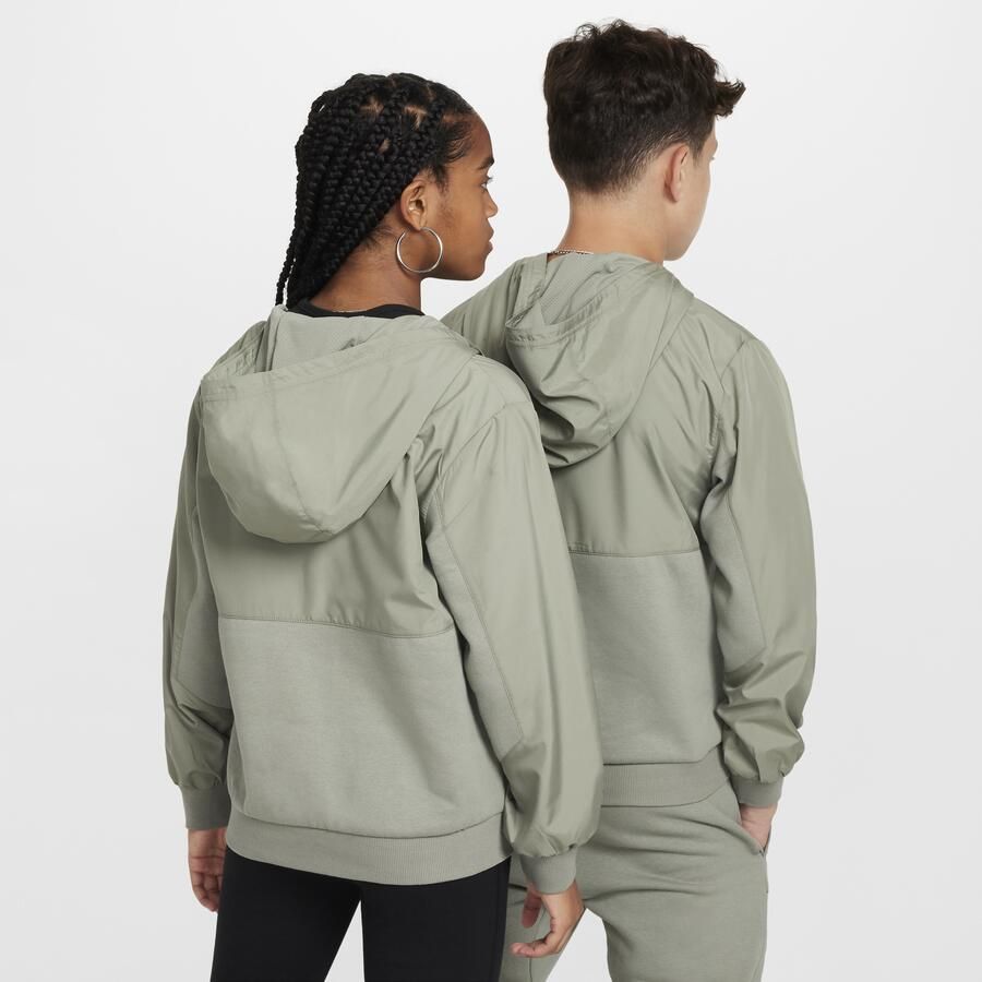 Nike Sportswear City Utility EasyOn fleecehoodie met halflange rits voor kids Grijs - Foto 4