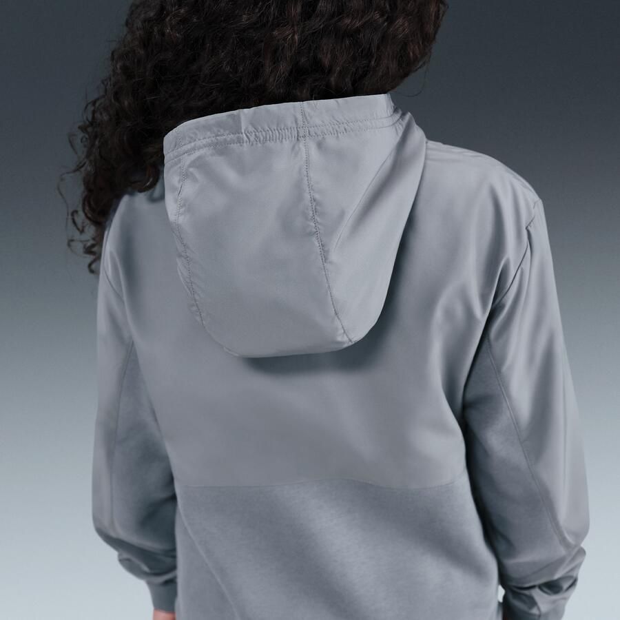 Nike City Utility EasyOn fleecehoodie met halflange rits voor kids Grijs - Foto 3