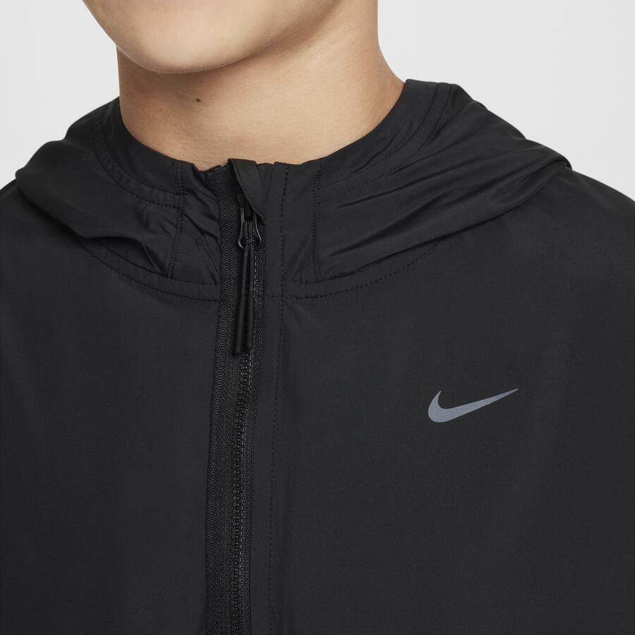 Nike City Utility EasyOn fleecehoodie met halflange rits voor kids Zwart - Foto 2