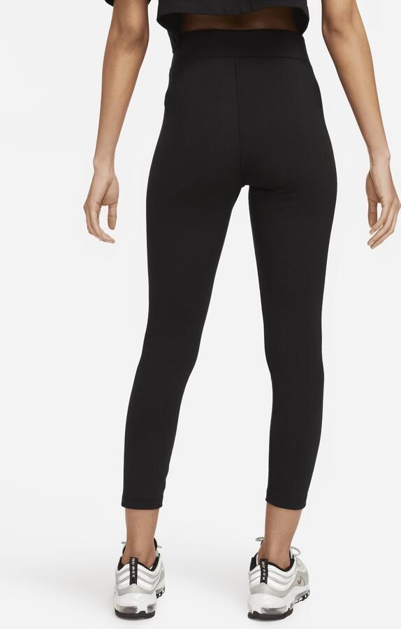 Nike Sportswear Classic 7 8-legging met hoge taille voor dames Zwart - Foto 4