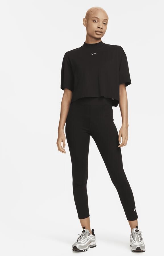 Nike Sportswear Classic 7 8-legging met hoge taille voor dames Zwart - Foto 2