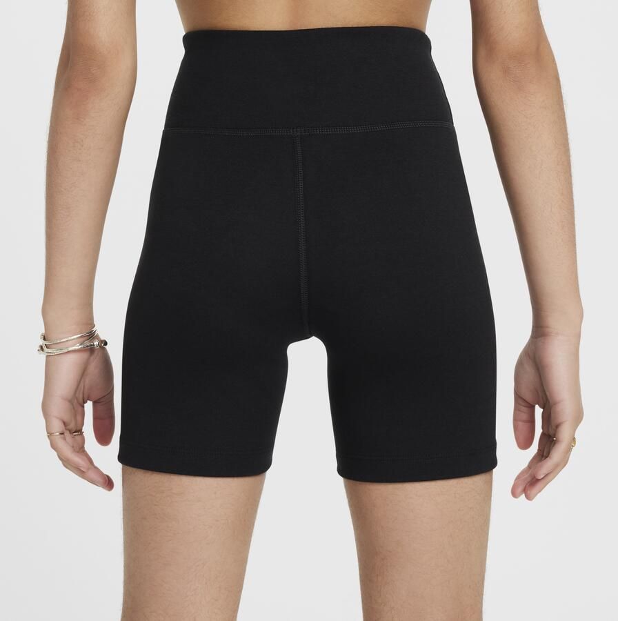 Nike Sportswear Classic bikershorts met hoge taille voor meisjes (13 cm) Zwart - Foto 3