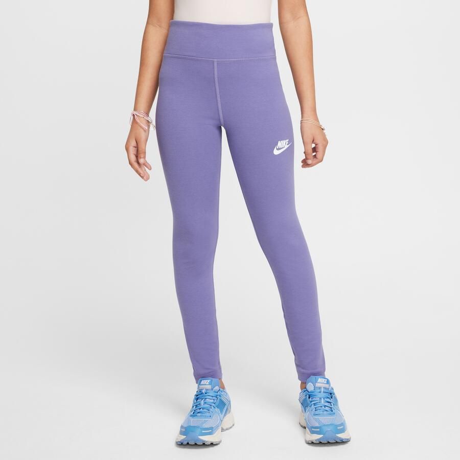 Nike Sportswear Classic legging met hoge taille voor meisjes Paars - Foto 4