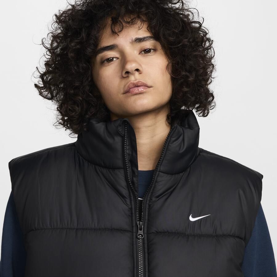 Nike Sportswear Classic Puffer Therma-FIT ruimvallende bodywarmer voor dames Zwart