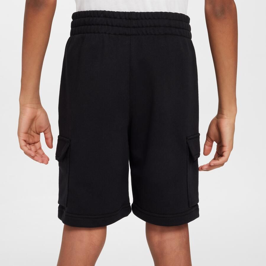 Nike Club cargoshorts van sweatstof voor kids Zwart - Foto 3
