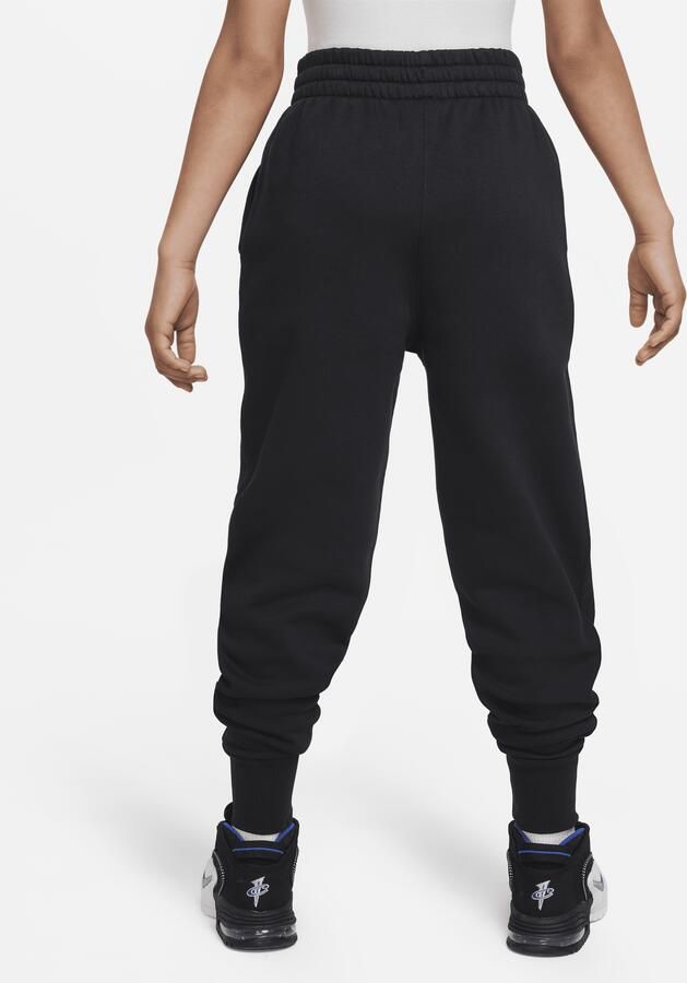 Nike Club Fleece aansluitende meisjesbroek met hoge taille Zwart - Foto 4