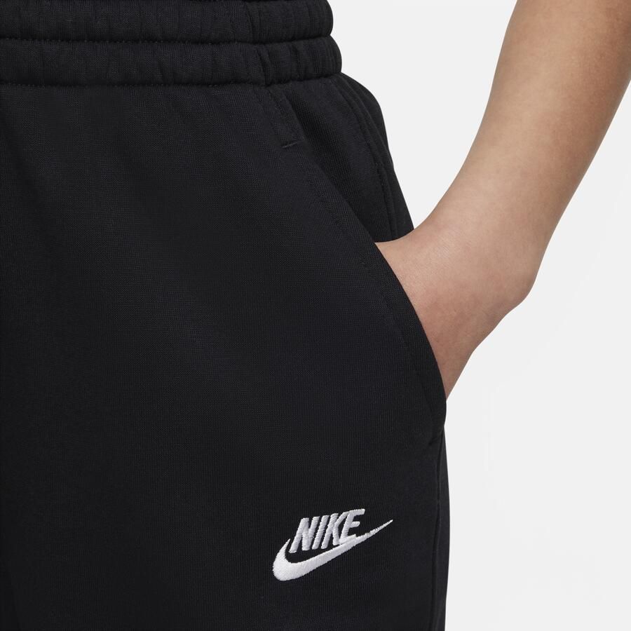 Nike Club Fleece aansluitende meisjesbroek met hoge taille Zwart - Foto 2