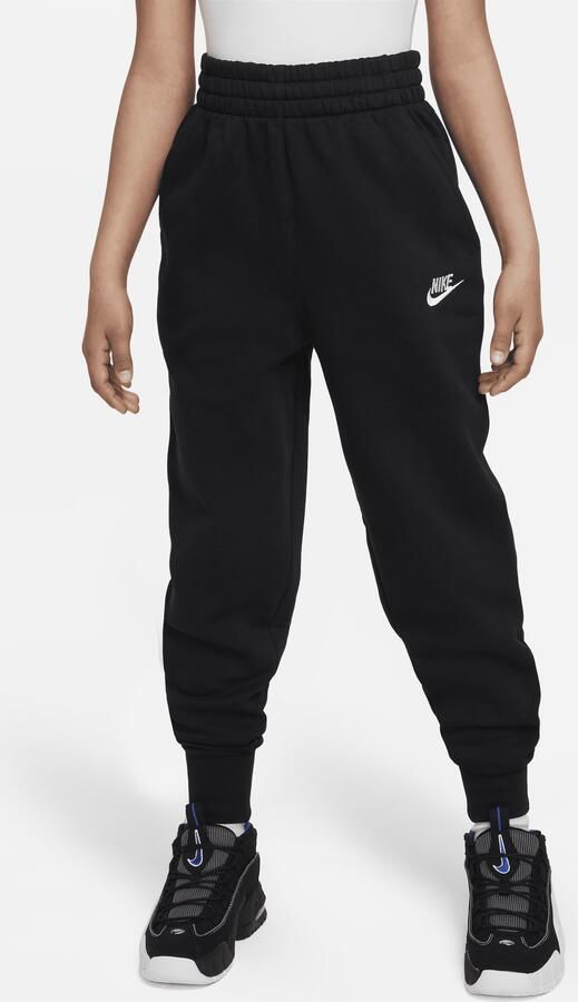 Nike Club Fleece aansluitende meisjesbroek met hoge taille Zwart - Foto 3