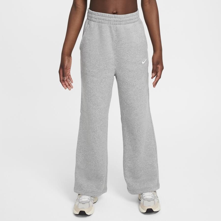 Nike Club Fleece broek met wijde pijpen voor meisjes Grijs - Foto 4