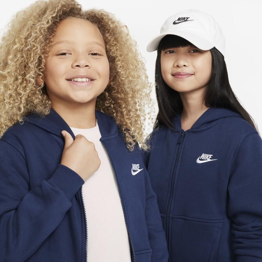 Nike Sportswear Club Fleece hoodie met rits voor kids Blauw