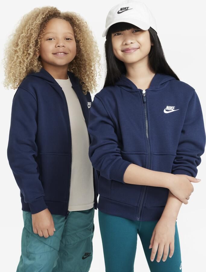 Nike Sportswear Club Fleece hoodie met rits voor kids Blauw - Foto 3