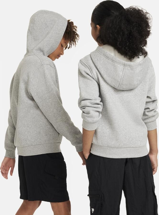 Nike Sportswear Club Fleece hoodie met rits voor kids Grijs - Foto 4
