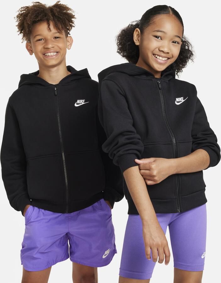Nike Sportswear Club Fleece hoodie met rits voor kids Zwart - Foto 3