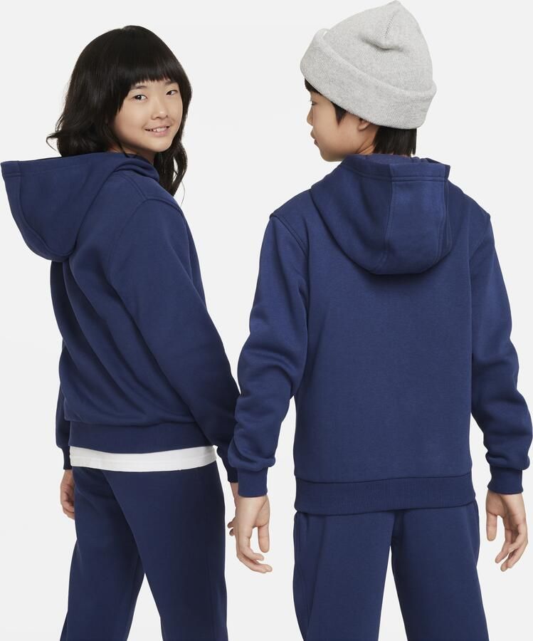 Nike Club Fleece Hoodie voor kids Blauw - Foto 4