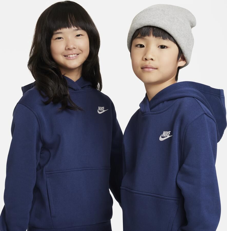 Nike Club Fleece Hoodie voor kids Blauw - Foto 2
