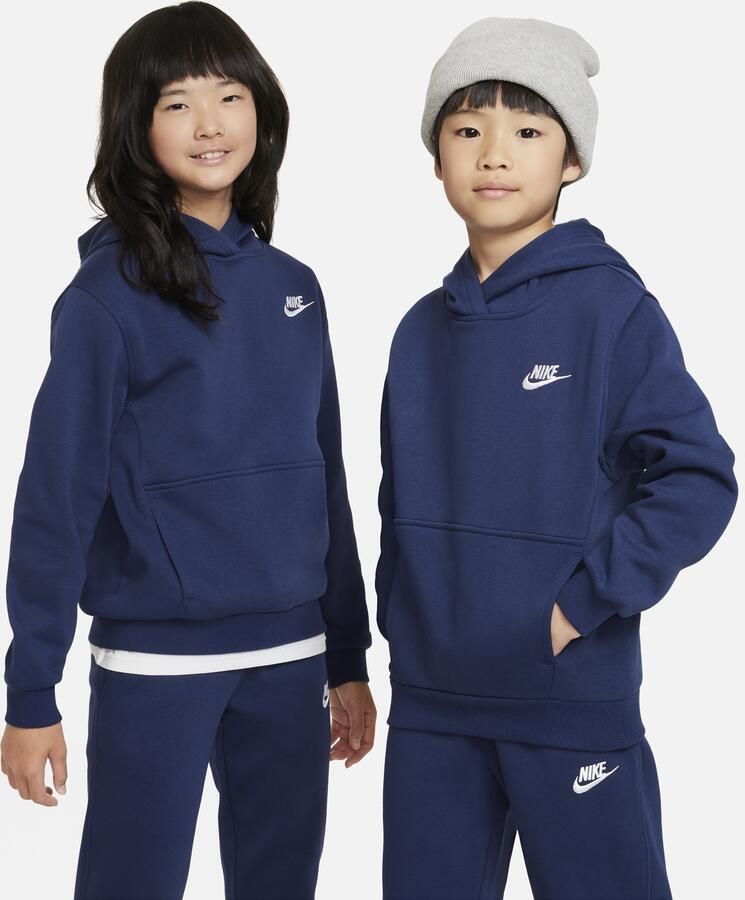 Nike Club Fleece Hoodie voor kids Blauw - Foto 3